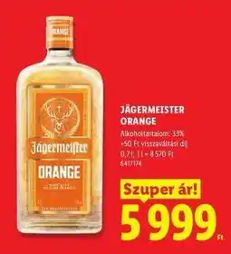 Lidl Jägermeister Orange ajánlat