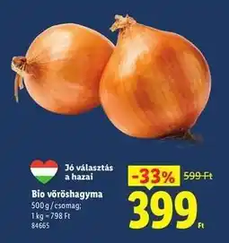 Lidl BIO VÖRÖSHAGYMA ajánlat