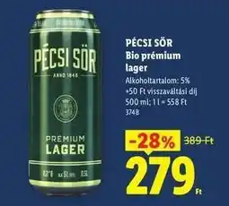 Lidl Pécsi Sör ajánlat