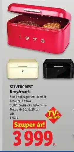 Lidl Silvercrest Kenyértartó ajánlat