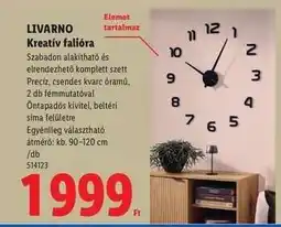 Lidl LIVARNO Kreatív falióra ajánlat