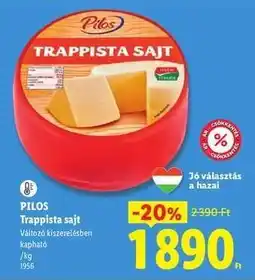 Lidl PILOS Trappista sajt ajánlat