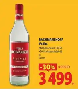 Lidl RACHMANINOFF Vodka ajánlat