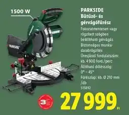 Lidl PARKSIDE Bütyöző- és gérvágófűrész ajánlat