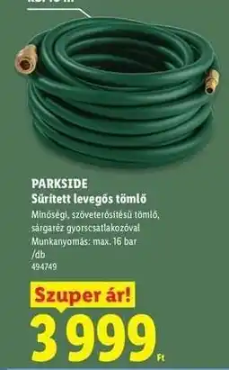 Lidl Parkside Sűrített levegős tömlő ajánlat