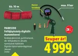 Lidl PARKSIDE Felfújópisztoly digitális manométerrel ajánlat