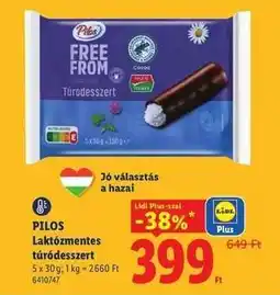 Lidl PILOS Laktózmentes túródesszert ajánlat