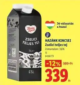 Lidl HAZÁNK KINCSEI Zselici teljes tej ajánlat