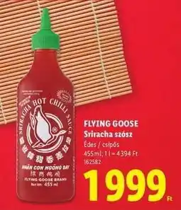 Lidl FLYING GOOSE Sriracha szósz ajánlat