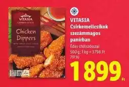 Lidl VITASIA Csirkemellcsíkok szezámmagos panírban ajánlat