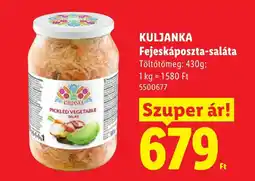 Lidl Kuljanka fejeskáposzta-saláta ajánlat