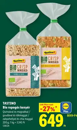 Lidl Tastino bio ropogós kenyer ajánlat