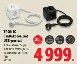 Lidl Tronic csatlakozóaljzat usb-porttal ajánlat