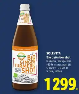 Lidl Solevita bio gyömbér shot ajánlat