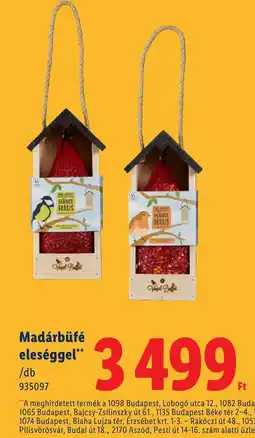 Lidl Háncé Haus madárbüfé ajánlat