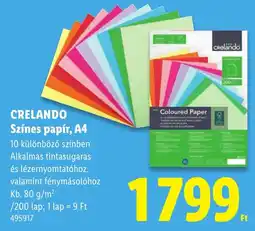 Lidl Crelando színes papír ajánlat