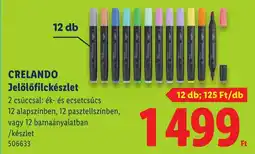 Lidl Crelando jelölőfilckészlet ajánlat