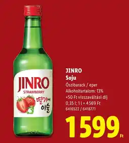 Lidl Jinro soju ajánlat