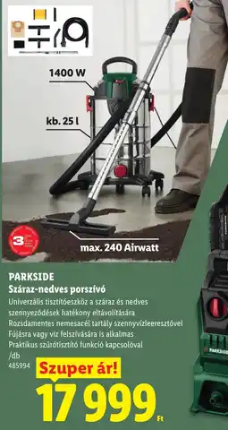 Lidl Parkside száraz-nedves porszívó ajánlat