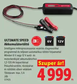 Lidl Ultimate speed akkumulátortöltő ajánlat