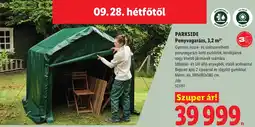 Lidl Parkside pónyvagarázs ajánlat
