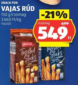 ALDI Snack Fun vajas rúd ajánlat
