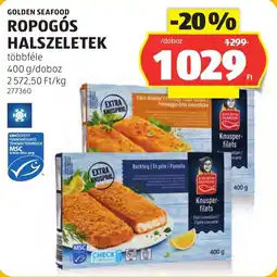 ALDI golden seafood ropogós halszeletek ajánlat