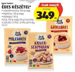 ALDI Back Family édes készétel ajánlat
