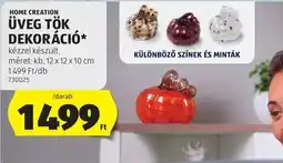 ALDI Home Creation üveg tök dekoráció ajánlat
