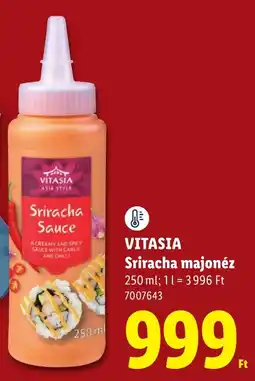 Lidl Vitasia sriracha majonéz ajánlat