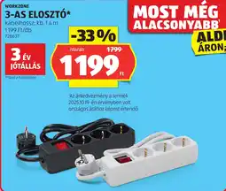 ALDI Workzone 3-as elosztó ajánlat