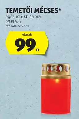 ALDI Temetői mécses ajánlat