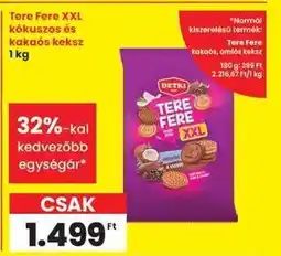 Interspar Tere Fere XXL kókuszos és kakaós keksz ajánlat