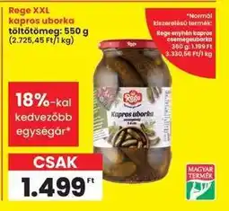 Interspar Rege XXL kapros uborka ajánlat