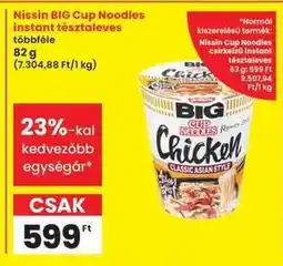 Interspar Nissin BIG Cup Noodles instant tésztaleves ajánlat