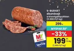 Interspar S-BUDGET disznósajt ajánlat