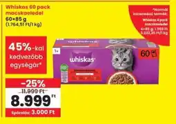 Interspar Whiskas 60 pack macskaeledel ajánlat