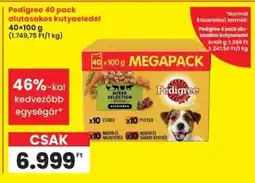 Interspar Pedigree 40 pack alutasakos kutyaeledel ajánlat