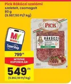 Interspar PICK Rákóczi szalámi ajánlat