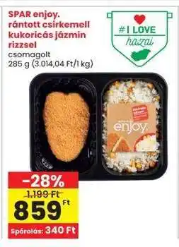 Interspar SPAR enjoy. rántott csirkemell kukoricás jázmin rizzsel ajánlat