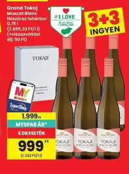 Interspar Grand Tokaj Muscat Blanc félszáraz fehérbor 0,75 l ajánlat