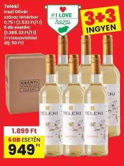 Interspar Teleki Irsai Olivér száraz fehérbor ajánlat