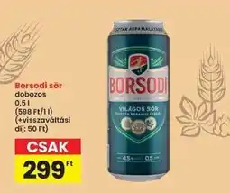 Interspar Borsodi sör ajánlat
