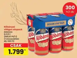 Interspar Kőbányai világos sörpack dobozos ajánlat
