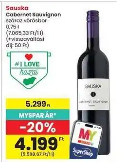 Interspar Sauska Cabernet Sauvignon ajánlat