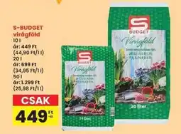 Interspar S-BUDGET virágföld ajánlat