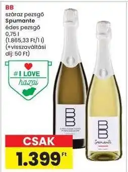Interspar BB száraz pezsgő / Spumante édes pezsgő ajánlat