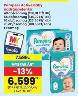 Interspar Pampers Active Baby Nadrágpelenka ajánlat