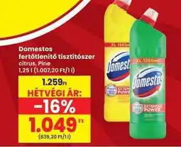 Interspar Domestos fertőtlenítő tisztítószer ajánlat