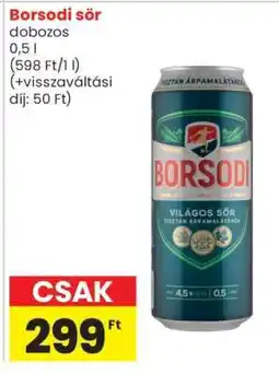 Spar Borsodi sör ajánlat
